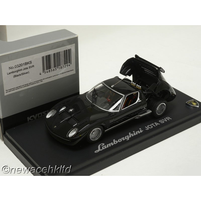 1/43 Kyosho Lamborghini Jota SVR - Black / Silver [03201BKS]