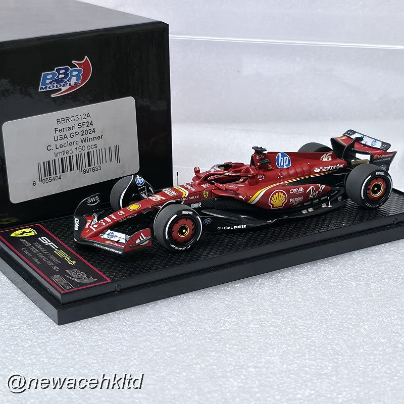 Ferrari SF24 FORMULA 1 UNITED STATES Gp Austin 2024 Leclerc Winner # BBR MODEL 1/43 #BBRC312A