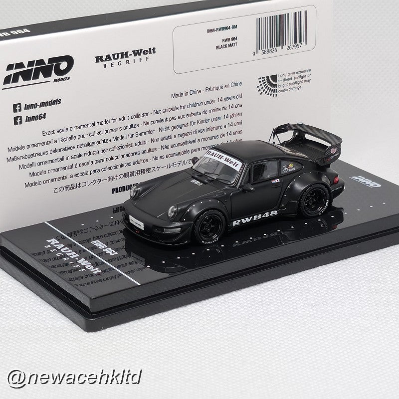 RWB 964 Black Matt # INNO 1/64 #IN64-RWB964-BM