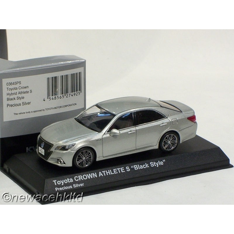 1/43 Kyosho Toyota Crown Hybrid Athlete S Black Style - Precious Silver [03645PS]