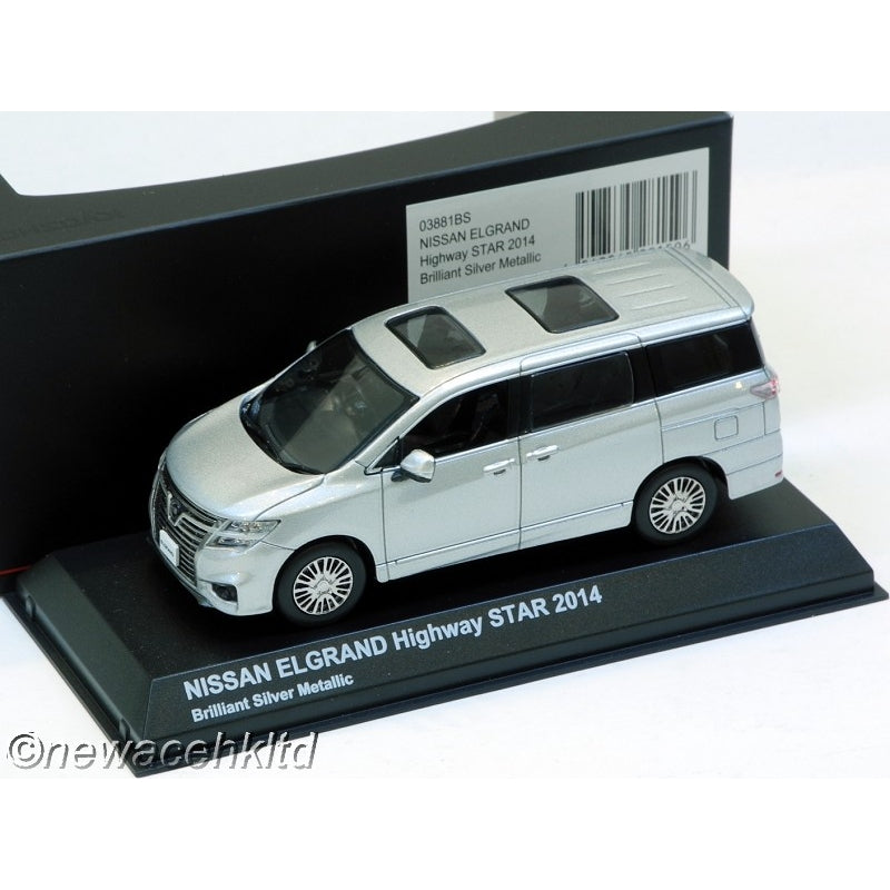 1/43 Kyosho Nissan Elgrand Highway Star (2014) - Brilliant Silver Metallic [03881BS]