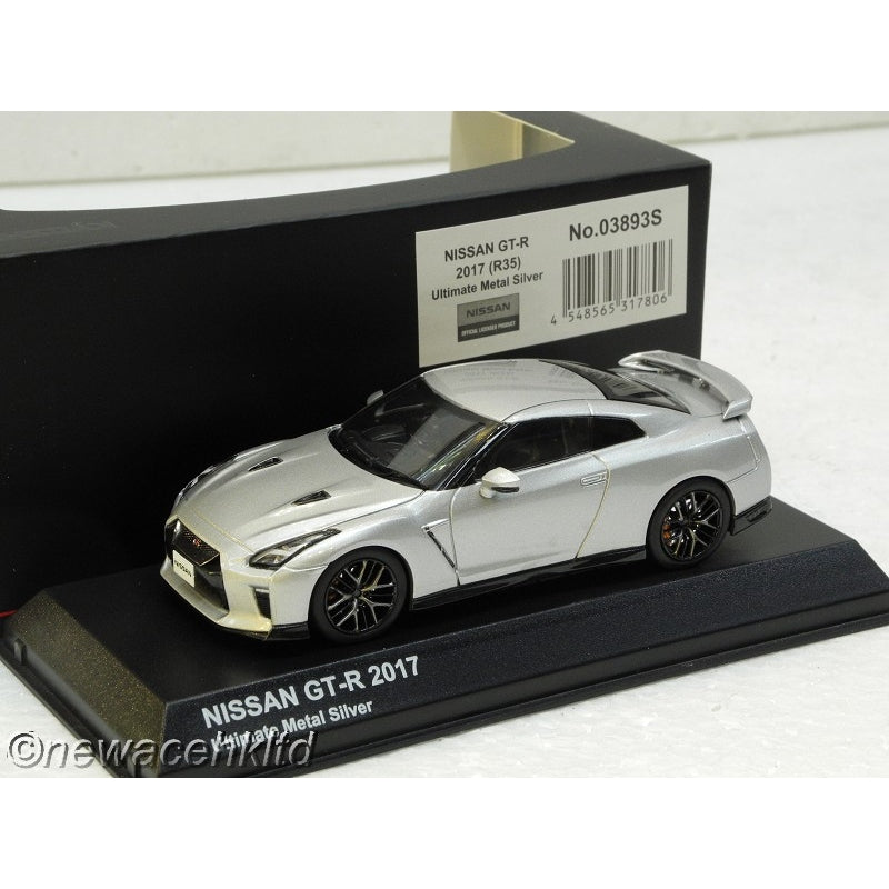1/43 Kyosho Nissan GT-R R35 (2017) - Ultimate Metal Silver [03893S]