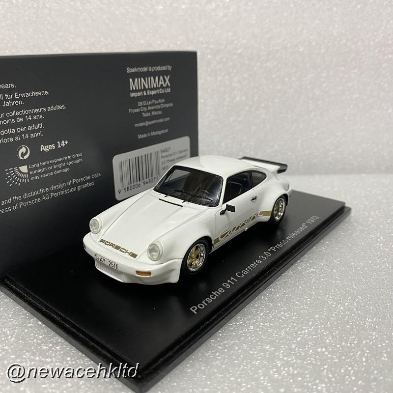 Porsche 911 Carrera 3.0 Press Released White/Gold