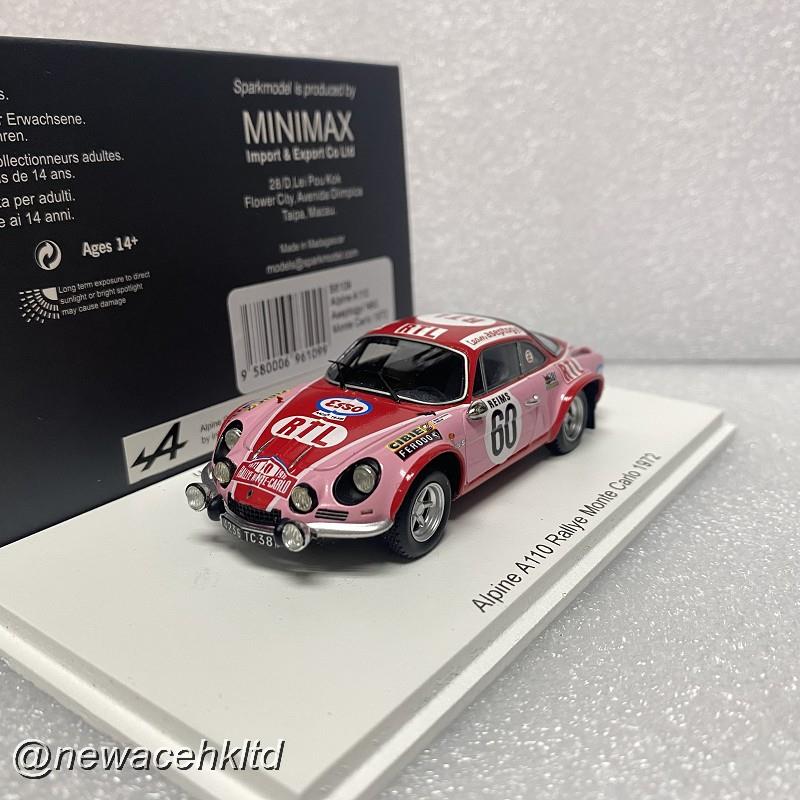 Alpine A110 1600 No.60 Rally Monte Carlo 1972