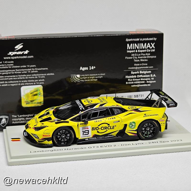 Lamborghini Huracan Gt3 Evo 2 No.19 Iron Lynx 24H Spa 2023