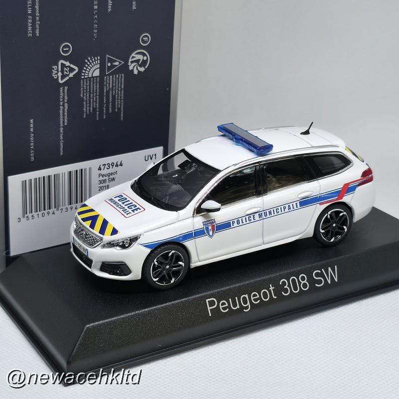 Peugeot 308 Sw 2018 Police Municipale Blue Yellow Striping