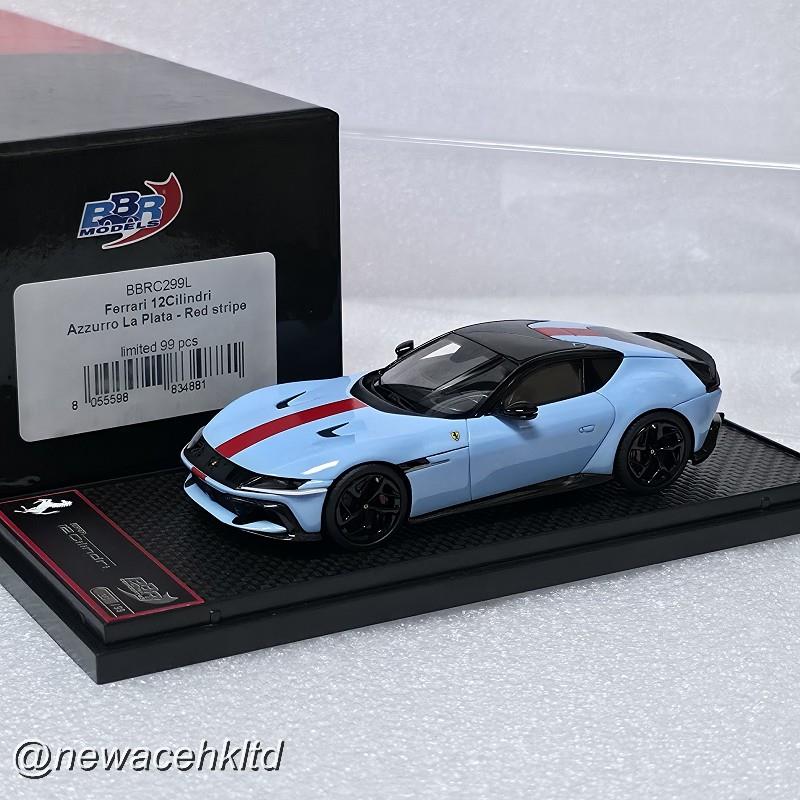 Ferrari 12Cilindri Coupe Azzurro La Plata - Red Stripe