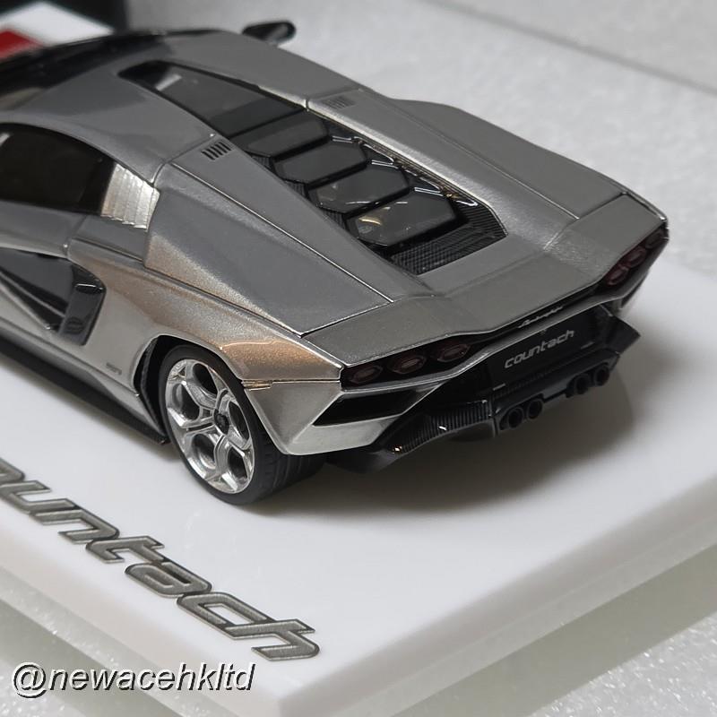 Lamborghini Countach LPI800-4 2022 Argento Luna # Make Up 1/43 detail