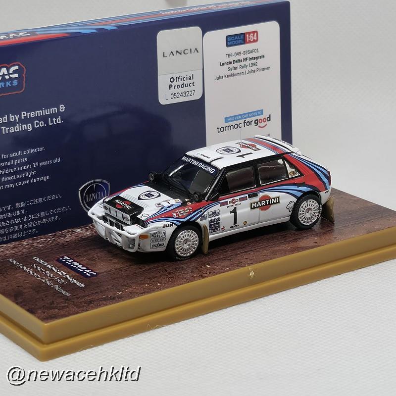 1/64 Tarmac Works Lancia Delta HF Integrale Safari Rally - J. Kankkunen / J. Piironen (1992) [T64-049-92SAF01]