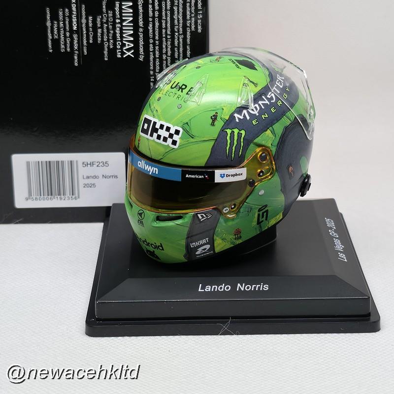 1/5 Spark Models Lando Norris McLaren F1 Replica Helmet Las Vegas GP (2025) [5HF235]