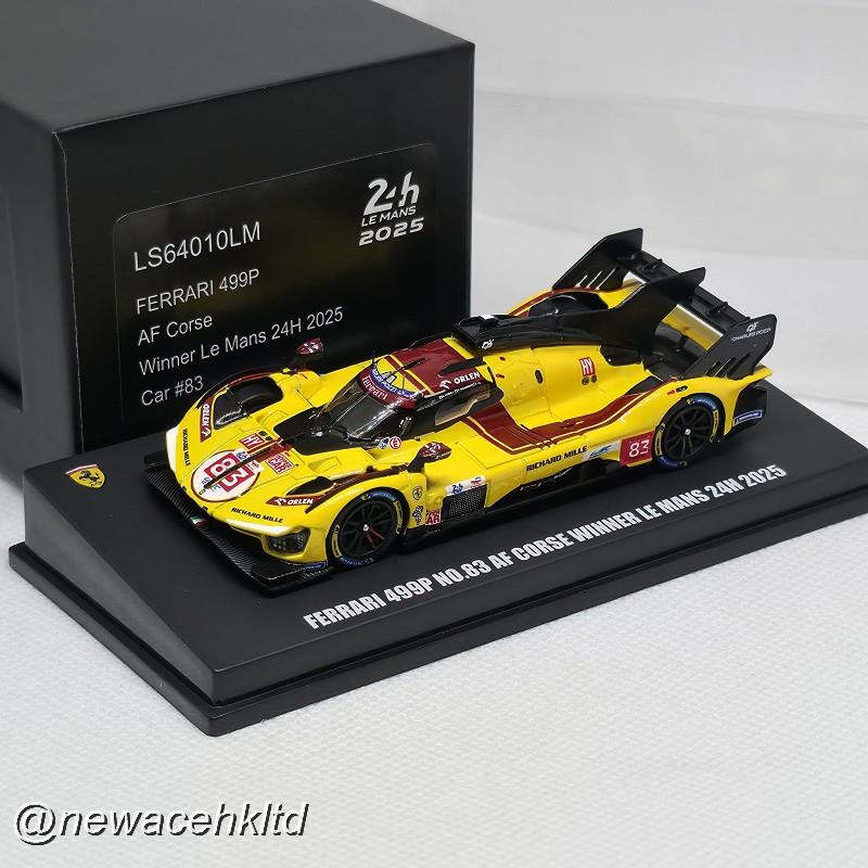 1/64 Looksmart Ferrari 499P #83 AF Corse Le Mans 24H Winner - R. Kubica / P. Hanson / Y. Ye (2025) [LS64010LM]