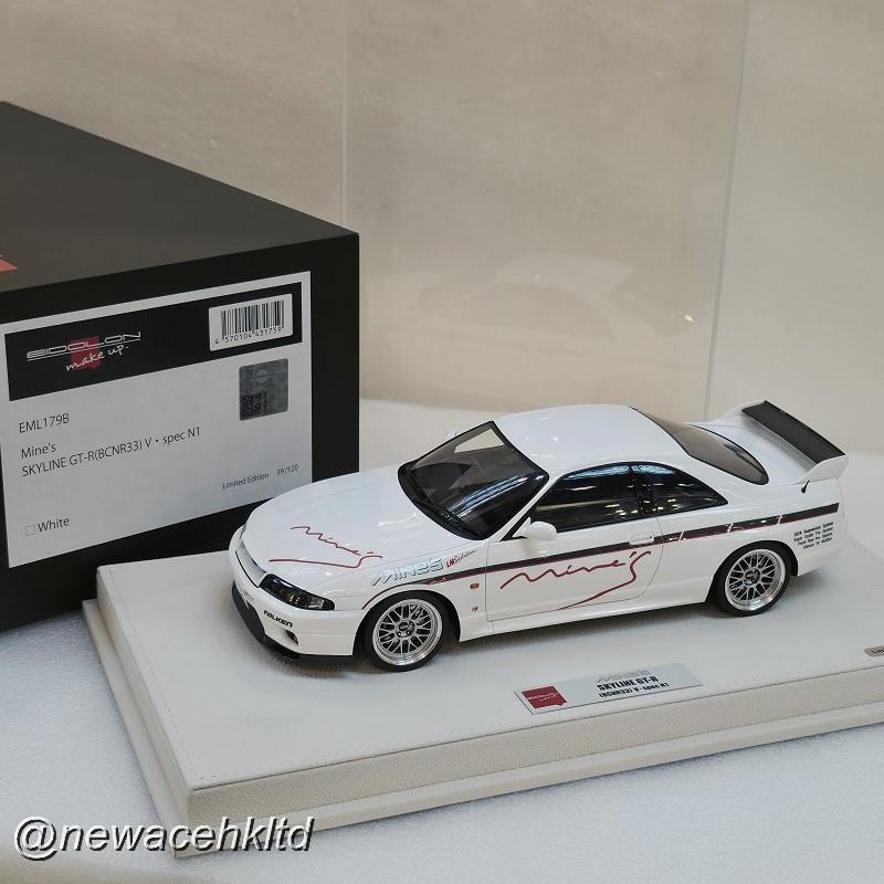 1/18 Make Up Model Nissan Mine's Skyline GT-R BCNR33 V-Spec N1 - White [EML179B]