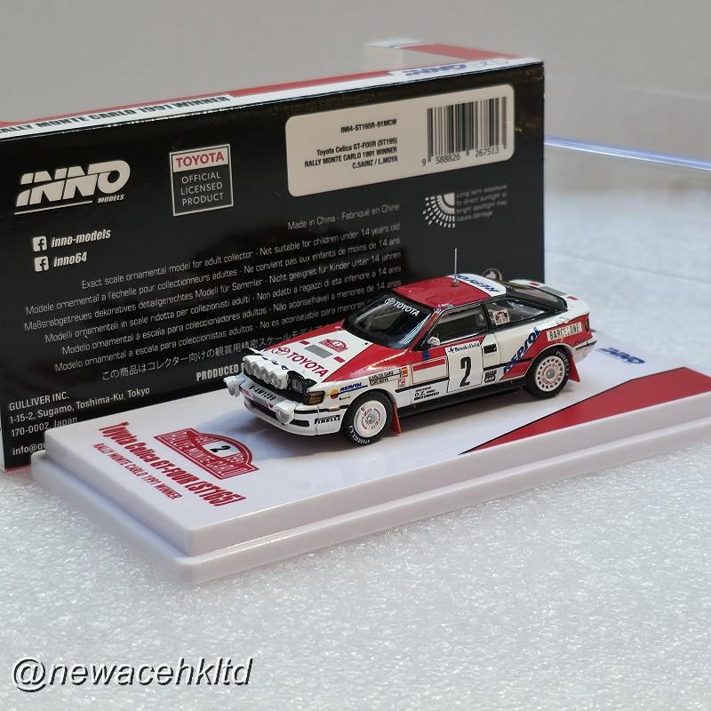 1/64 Inno64 Toyota Celica GT-Four ST165 Rally Monte Carlo Winner - C. Sainz / L. Moya (1991) [IN64-ST165R-91MCW]