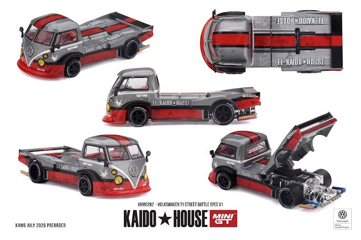1/64 KAIDO HOUSE x MINI GT Volkswagen T1 Street Battle Spec V1 KHMG292