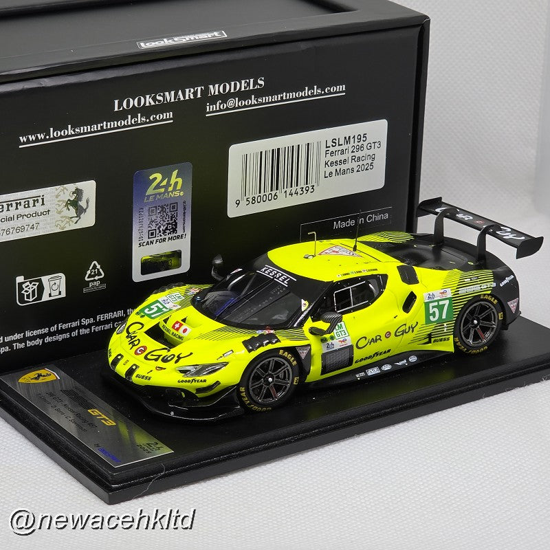 Ferrari 296 LMGT3 No.57 KESSEL RACING Le Mans 24H 2025 T. Kimura - D. Serra # Looksmart Models 1/43 #LSLM195