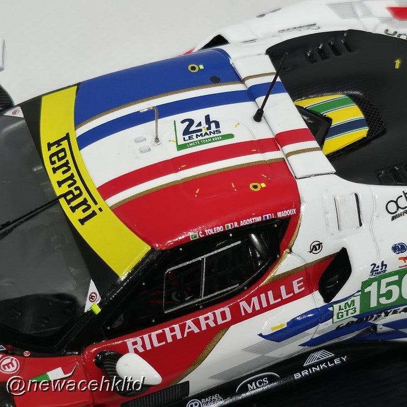 Ferrari 296 LMGT3 No.150 RICHARD MILLE AF CORSE Le Mans 24H 2025 C. Toledo - L. Wadoux - R. Agostini # Looksmart Models 1/43 #LSLM196