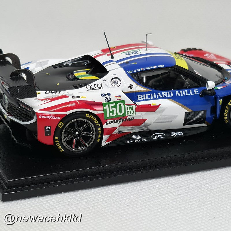 Ferrari 296 LMGT3 No.150 RICHARD MILLE AF CORSE Le Mans 24H 2025 C. Toledo - L. Wadoux - R. Agostini # Looksmart Models 1/43 #LSLM196
